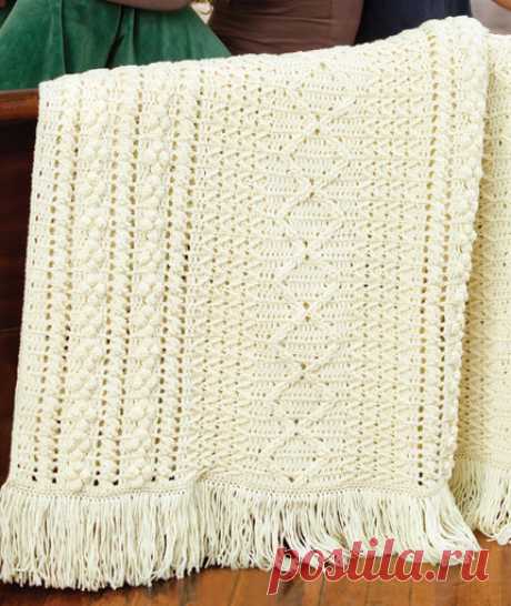 Heirloom Stitches Throw | Red Heart