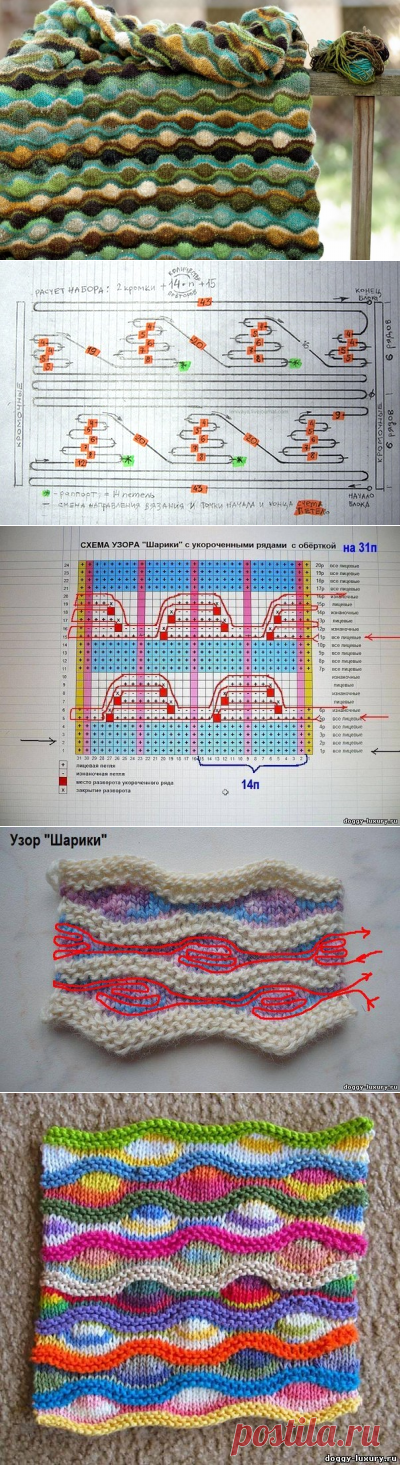 Оригинальное вязание спицами. Пупырышки