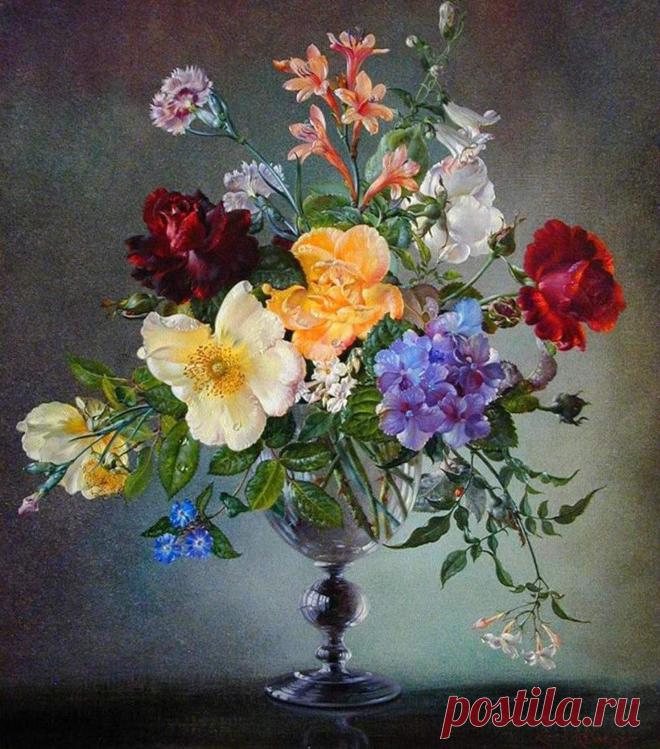 Такую женщину придумать невозможно...
Она горька, как виски, как полынь...
Но стоит прикоснуться осторожно -
И забываешь прелести святынь...

Взлетаешь ввысь от взгляда неземного!
Завидуешь своим глазам - они
Не видели пока еще такого!
Ее душа- как яркие огни!

Любимой стала женщина, играя...
Но твой один неверный, глупый шаг-
И из её ты будешь изгнан рая...
Ты будешь изгнан, будто злейший враг...

Ее глаза с предвестием печали...
И тонкий аромат ее духов
Своей загадкой ка...