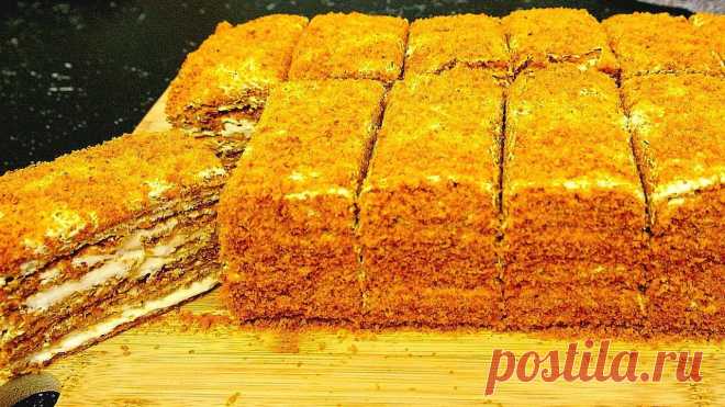 ТОРТ МЕДОВИК! ВЫ БУДЕТЕ В ВОСТОРГЕ ОТ РЕЗУЛЬТАТА!  УЗБЕКСКАЯ КУХНЯ Вкусный нежный мягкий медовик с ароматными коржами без раскатки тесто и сметанным сливочным кремом. Простой и очень быстрый рецепт вкусного медового торта. П...