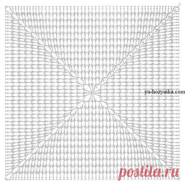 Сидушка на табурет крючком. Схема вязания накидки на стулья