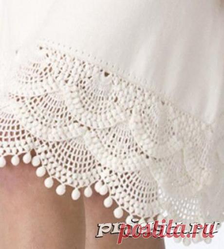 Ажурная кайма крючком
