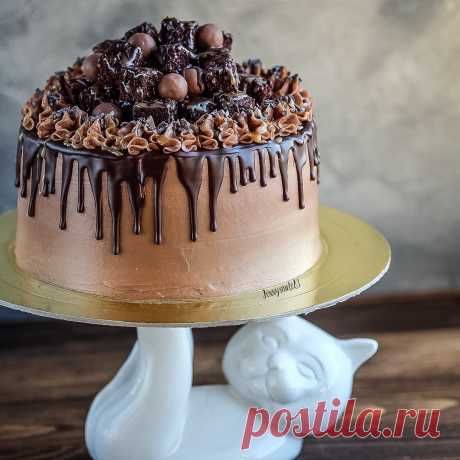 Шоколадно-ягодный торт с соленой карамелью(варенье на пектине) | HomeBaked