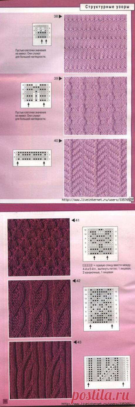 Узоры спицами (много).