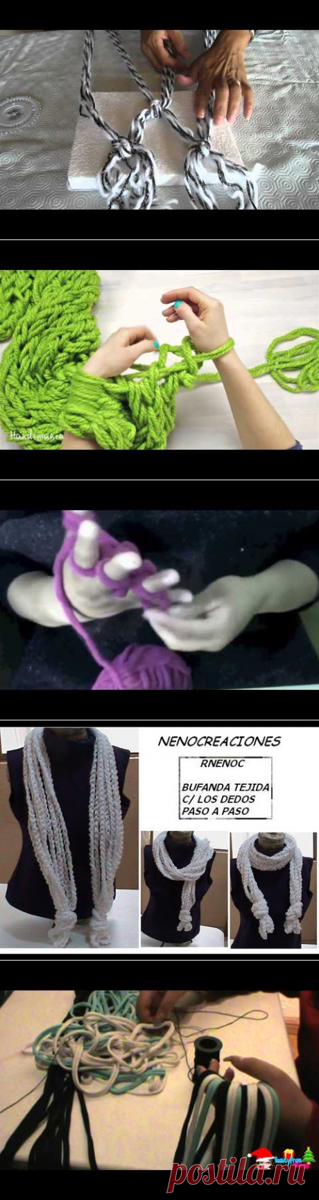 Haz una bufanda sin tejer - YouTube