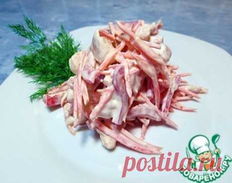 Салат с курицей, морковью и перцем - кулинарный рецепт