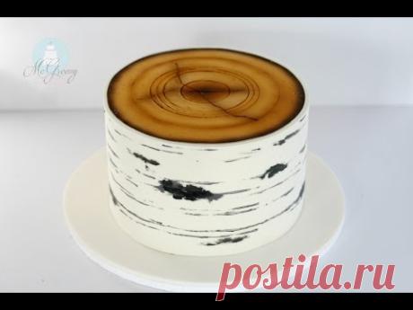 Making a Birch Tree Cake - YouTube