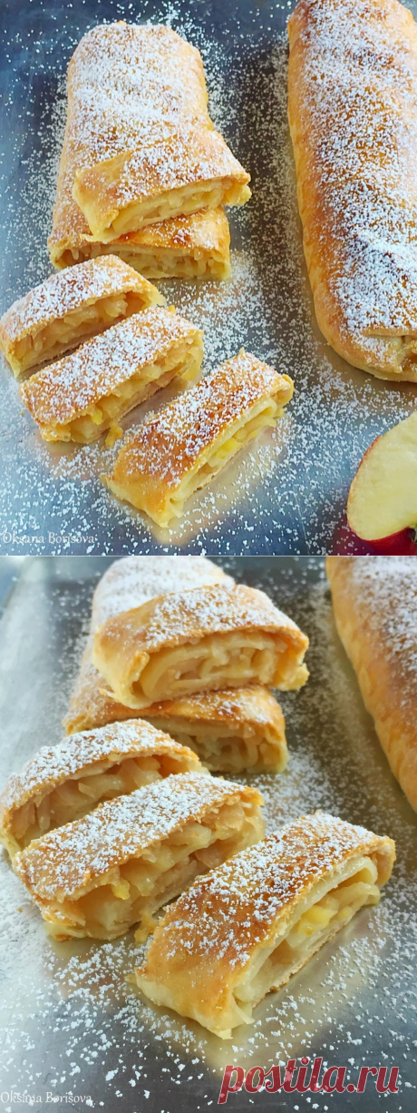 Десертный вихрь.Творожный рулет с яблоками