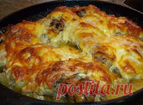 Самые вкусные рецепты: Курочка с чесноком и сыром
