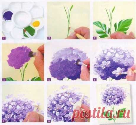 Рисование цветов поэтапно — Сделай сам, идеи для творчества - DIY Ideas