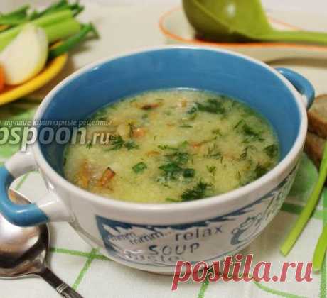 Кулеш с лисичками и пшёнными хлопьями
