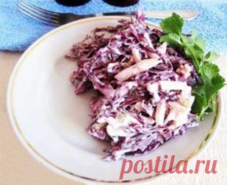 Салат из краснокочанной капусты - это заряд витаминов!