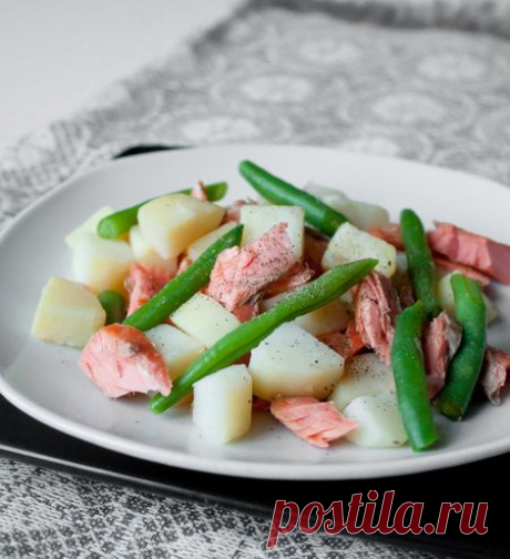 Пошаговый фото-рецепт салата из форели с картофелем и зеленой фасолью | Салаты | Вкусный блог - рецепты под настроение