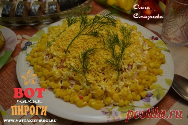 Салат с крабовым мясом и сыром