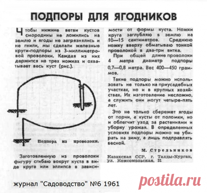 Подпоры для ягодников