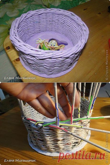 Оплетаем верх корзинки! | Страна Мастеров