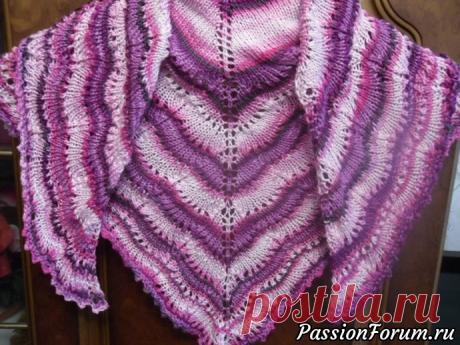 Шаль "Холден" | Вязание шали спицами