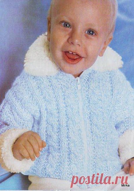 Детская куртка с меховым воротником..