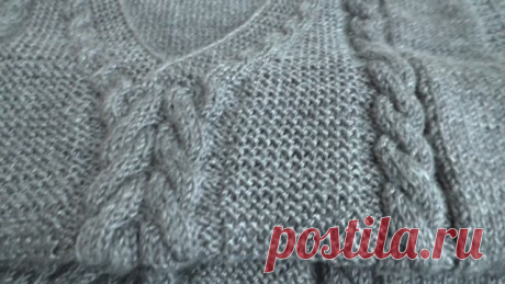 Жилет мужской. Вязание спицами.