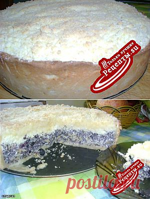 Творожный пирог с маком и яблоками &raquo; Рецепты.Su - Кулинарные рецепты, рецепты блюд, кулинарные рецепты с фото и видео, салаты, супы, торты, напитки, выпечка, закуски, десерты