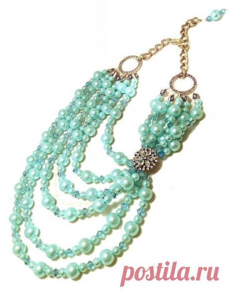 Модные колье из бусин Hand Made идеи