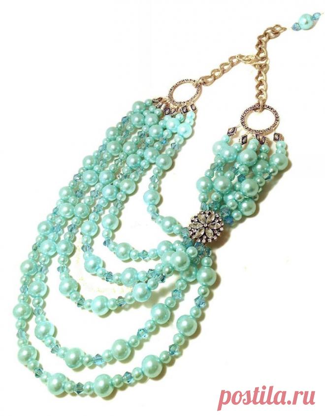 Модные колье из бусин Hand Made идеи