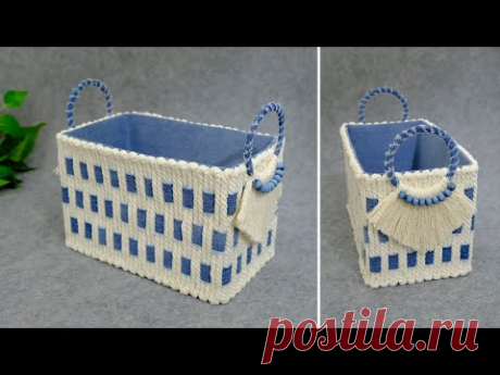 Корзинка как в дорогом магазине. Зачем покупать, если можно сделать самой. Просто, стильно, необычно