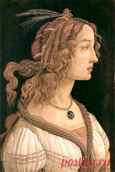 Сандро Боттичелли(BOTTICELLI) - Портрет молодой женщины