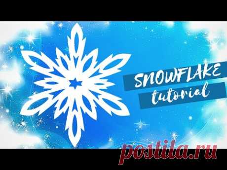 Снежинка №4 для украшения окна к новому году