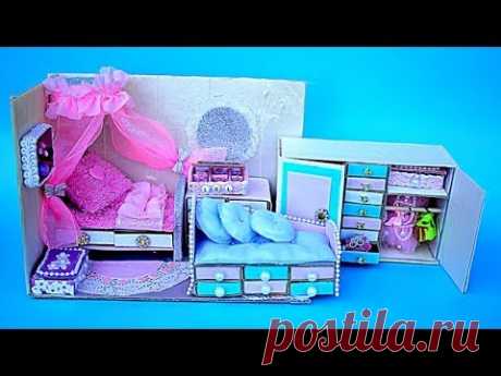 МИНИАТЮРНАЯ МЕБЕЛЬ для КУКОЛ LOL SURPRISE Своими Руками Комната для Кукол ЛОЛ Кукольный домик