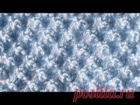 Узор «Букле на ажуре». Потрясающе красивый узор спицами🧶 #knitting #вязание #спицами