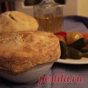 Пельмени в соусе из белых грибов под хлебной шапкой рецепт – основные блюда