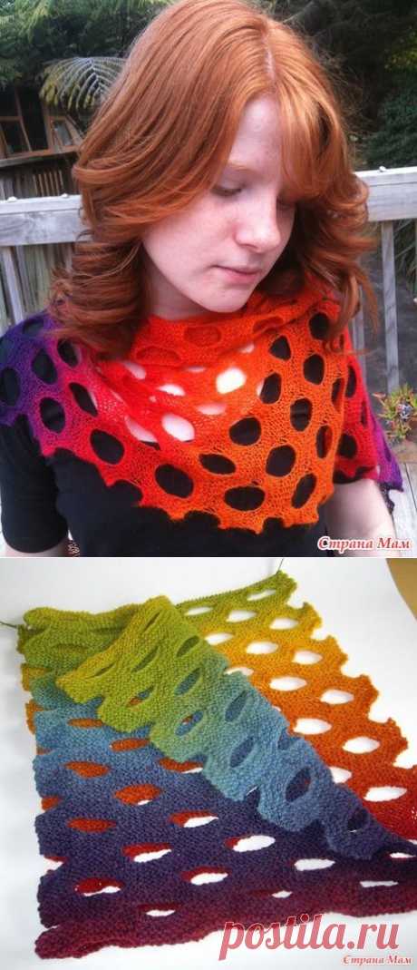 Необычный шарф &quot;Швейцарский сыр&quot; | HandMade