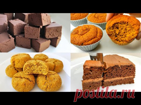 🎃5 ПРОСТЫХ ПП ДЕСЕРТА ИЗ ТЫКВЫ! Минимум калорий! Без сахара, лактозы и глютена