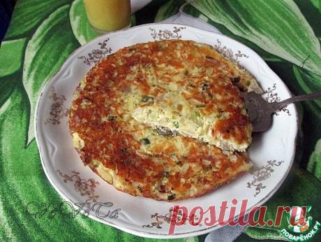 Луковый пирог на сковороде Кулинарный рецепт