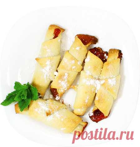 Домашние рогалики с повидлом -