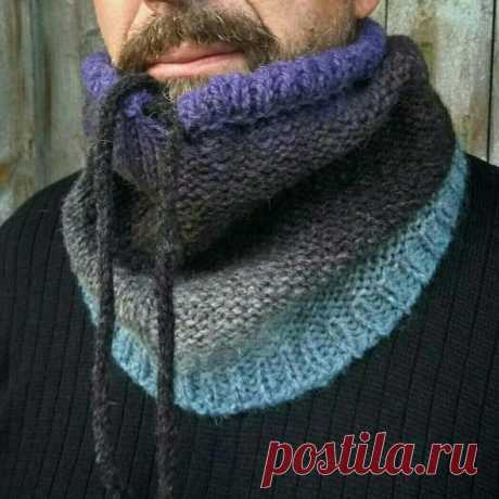 Как связать снуд для мужчины спицами