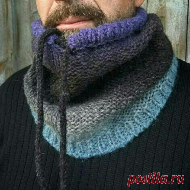 Как связать снуд для мужчины спицами