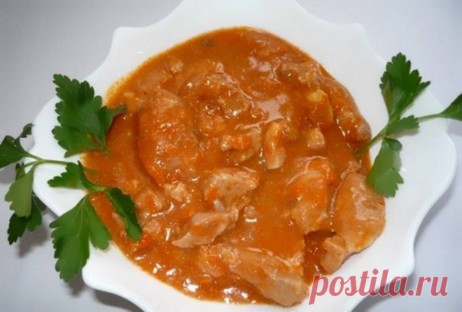 Гуляш из свинины в мультиварке / Простые рецепты