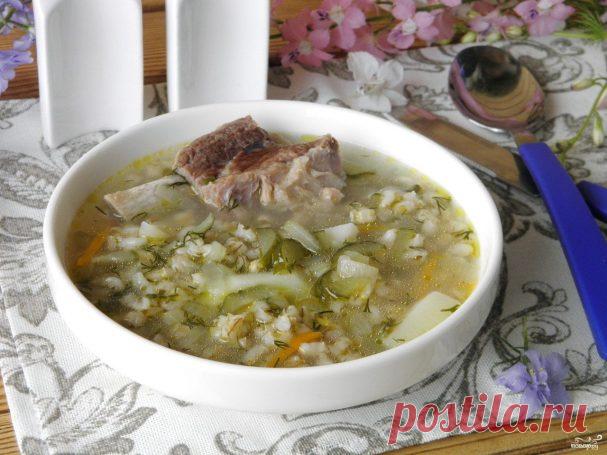 Рассольник с перловкой и солеными огурцами - пошаговый рецепт с фото на Повар.ру