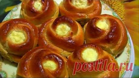 Ватрушки (розочки) с творогом рецепт Cheesecake (rose) with cream cheese recipe
