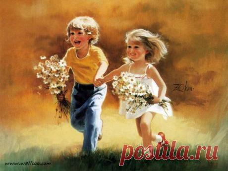 Художник Дональд Золан самый позитивный из всех, кого вы только могли видеть. Основным объектом его изобразительного искусства является детство. Картины этого художника настолько добрые и чувственные, что его могли бы называть ми-ми-ми, если бы они не были выше этого новомодного слова на три головы. Счастливое и беззаботное детство остаётся в воспоминаниях, как детей, так и их родителей на всю жизнь...