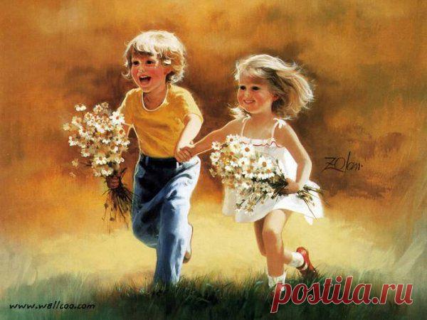 Художник Дональд Золан самый позитивный из всех, кого вы только могли видеть. Основным объектом его изобразительного искусства является детство. Картины этого художника настолько добрые и чувственные, что его могли бы называть ми-ми-ми, если бы они не были выше этого новомодного слова на три головы. Счастливое и беззаботное детство остаётся в воспоминаниях, как детей, так и их родителей на всю жизнь...