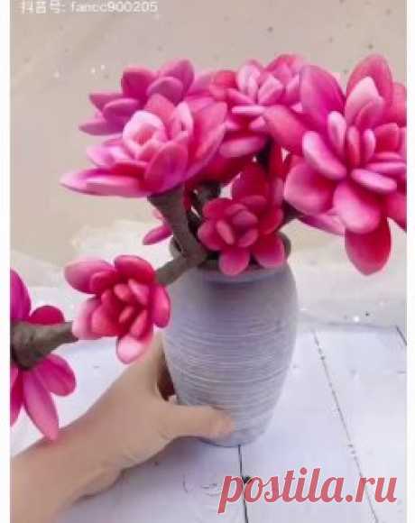 Потрясающе красивые объёмные цветы из цветного капрона 😊#Рукоделие  просто лю дзен