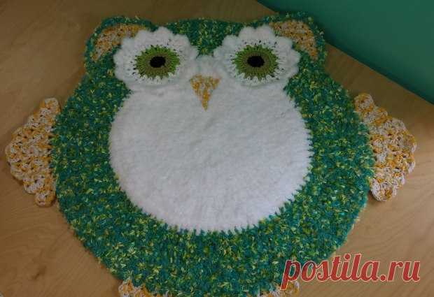 Alfombra Búho a crochet | PatronesMil