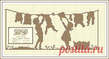 Hanging out the Laundry – Cross-Stitch