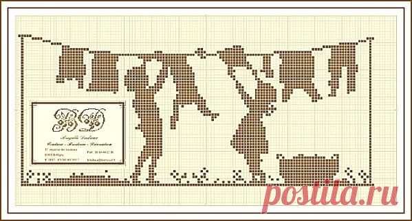Hanging out the Laundry – Cross-Stitch