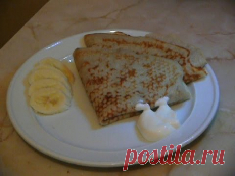 Рецепт: Банановые блинчики на RussianFood.com