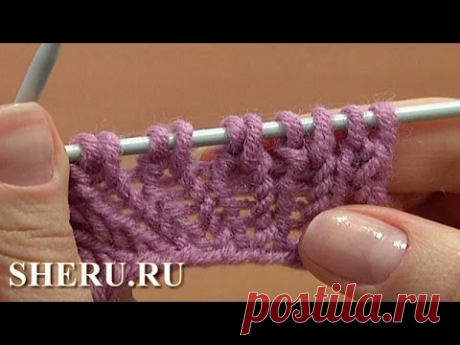 Способы прибавления петель Урок 8 способ 4 из 14 Вяжем спицами