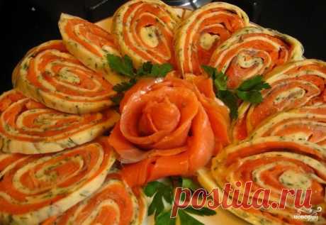 Рулеты с рыбой и творогом - пошаговый кулинарный рецепт на Повар.ру